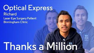 Richard | Laser Eye Surgery | Thanks a Million | Optical Express