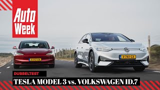 Volkswagen ID.7 vs. Tesla Model 3 - AutoWeek Dubbeltest