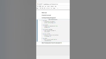 Master npm: 5 Essential Commands for Node.js Package Management #npm #JavaScript