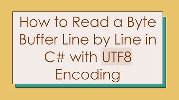 How to Read a Byte Buffer Line by Line in C# with UTF8 Encoding