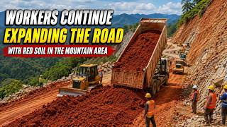 Career Overview Road Expansion Continues Through the Mountain with Red Soil! 🚜🏔️