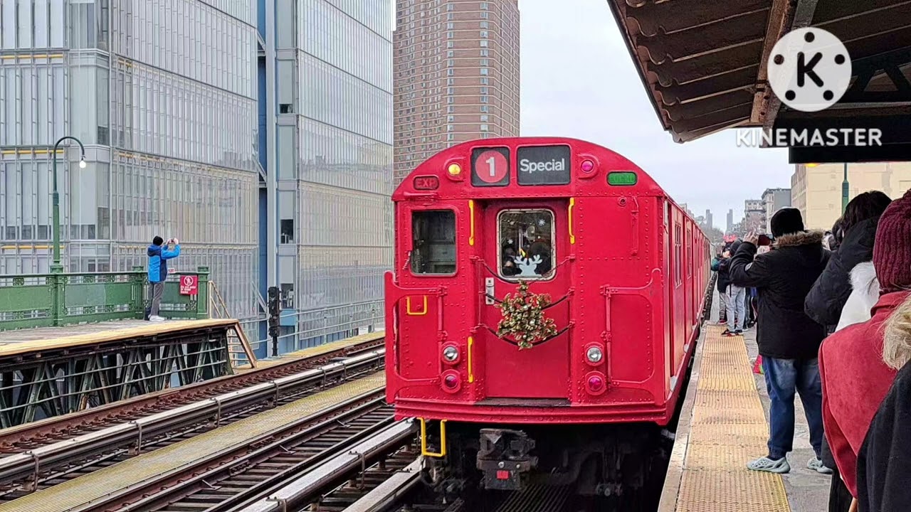 MTA Bernie Wagenblast annoucement for holiday train (uptown towards 137 St)