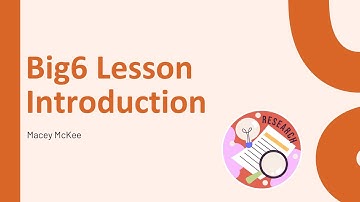 Big6 Lesson Introduction