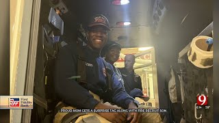 OKCFD Recruit Brings Mom Along For A Ride