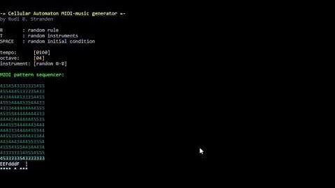 Cellular Automata MIDI generator (Experimental) [part 2]