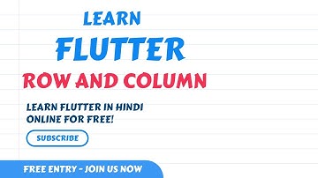 Flutter Rows and Column || Flutter Tutorial in Hindi