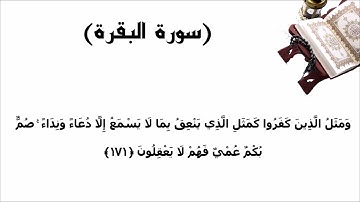 سورة البقرة الاية 171