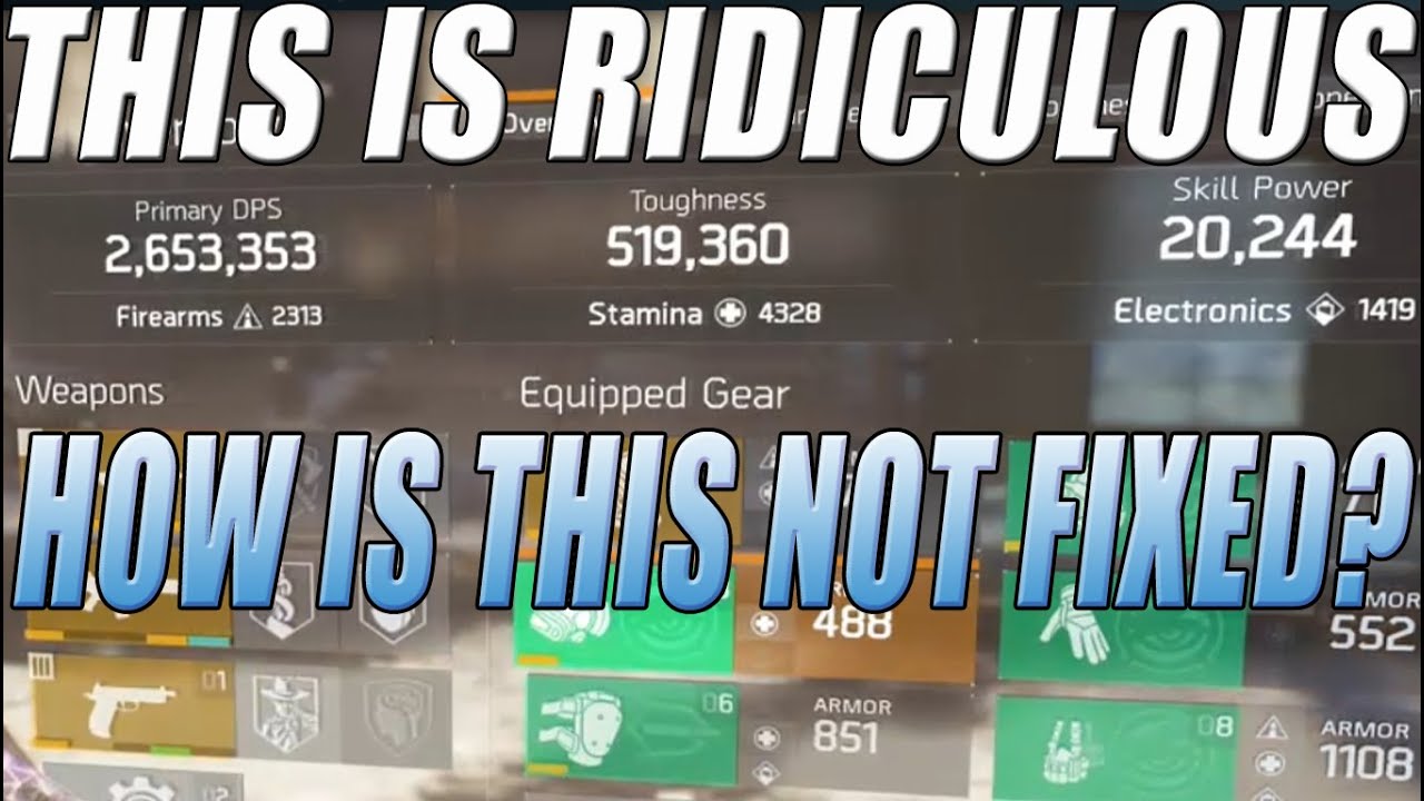 The Division - This Bug Is Insanely Broken How Is This Not Fixed Yet? @UbiMassive