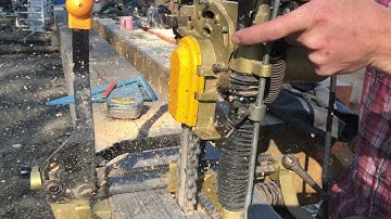 Using a Makita chain mortiser to make mortises for timber frame ranch gate.