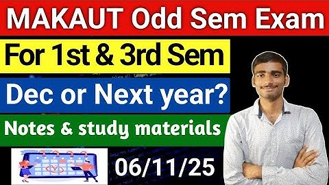 Makaut 1st & 3rd Sem Exam| Dec or next year 🤔#makautexam #makaut