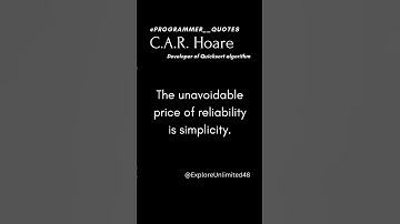 #shorts  C A R Hoare Quote | Programmer quotes | ExploreUnlimited