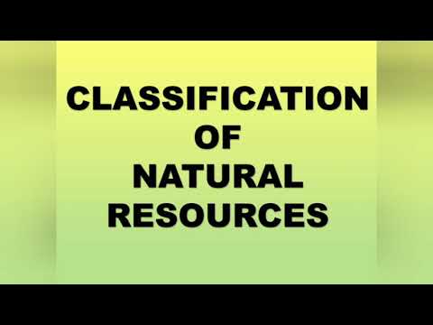 Classification Of Natural Resources