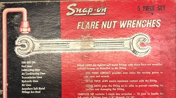 Snap-on Flare Nut Wrenches & Original Box