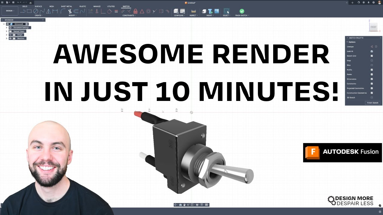 Create an Awesome Render in Just 10 Minutes with Fusion 360 - YouTube