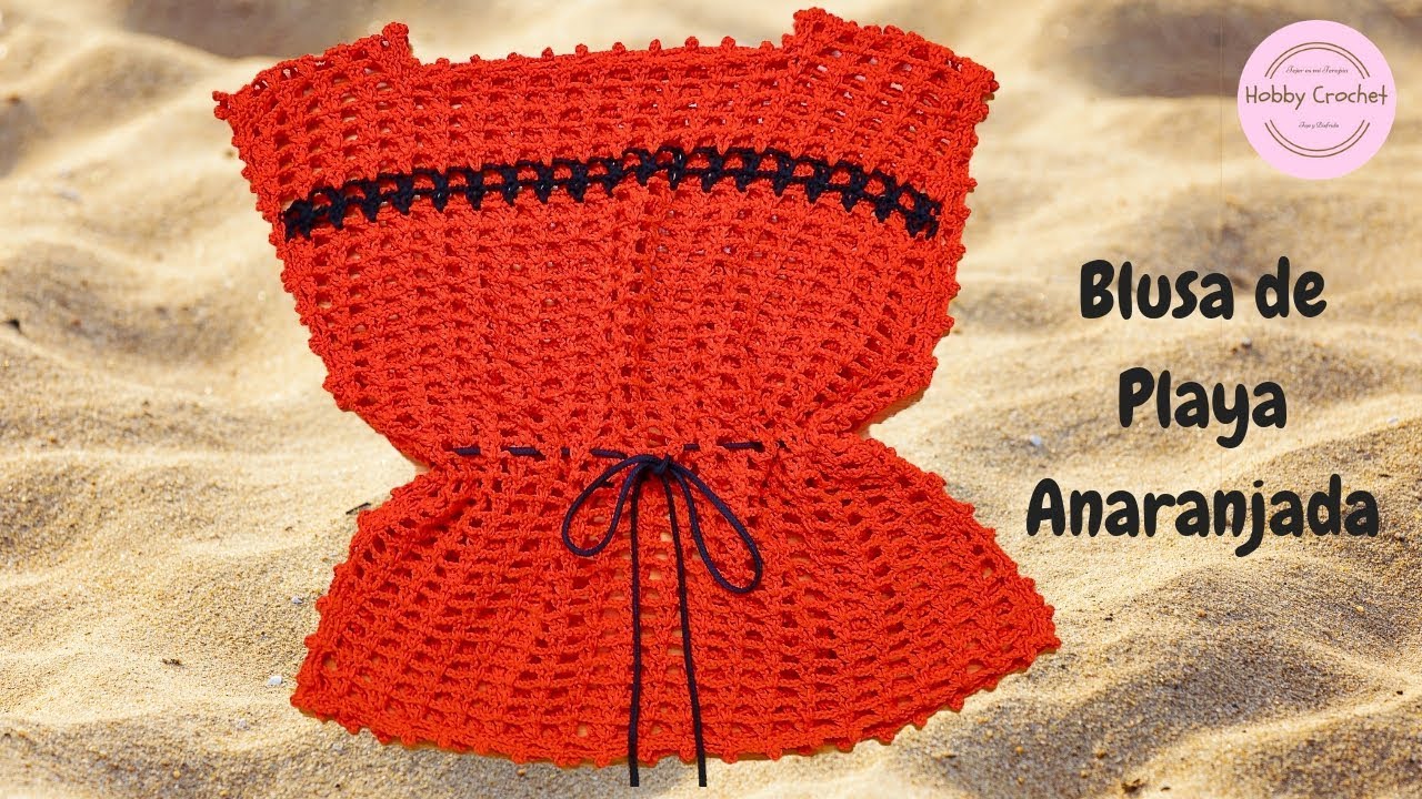 Blusa de verano para la a crochet paso a paso (Versión diestra) -