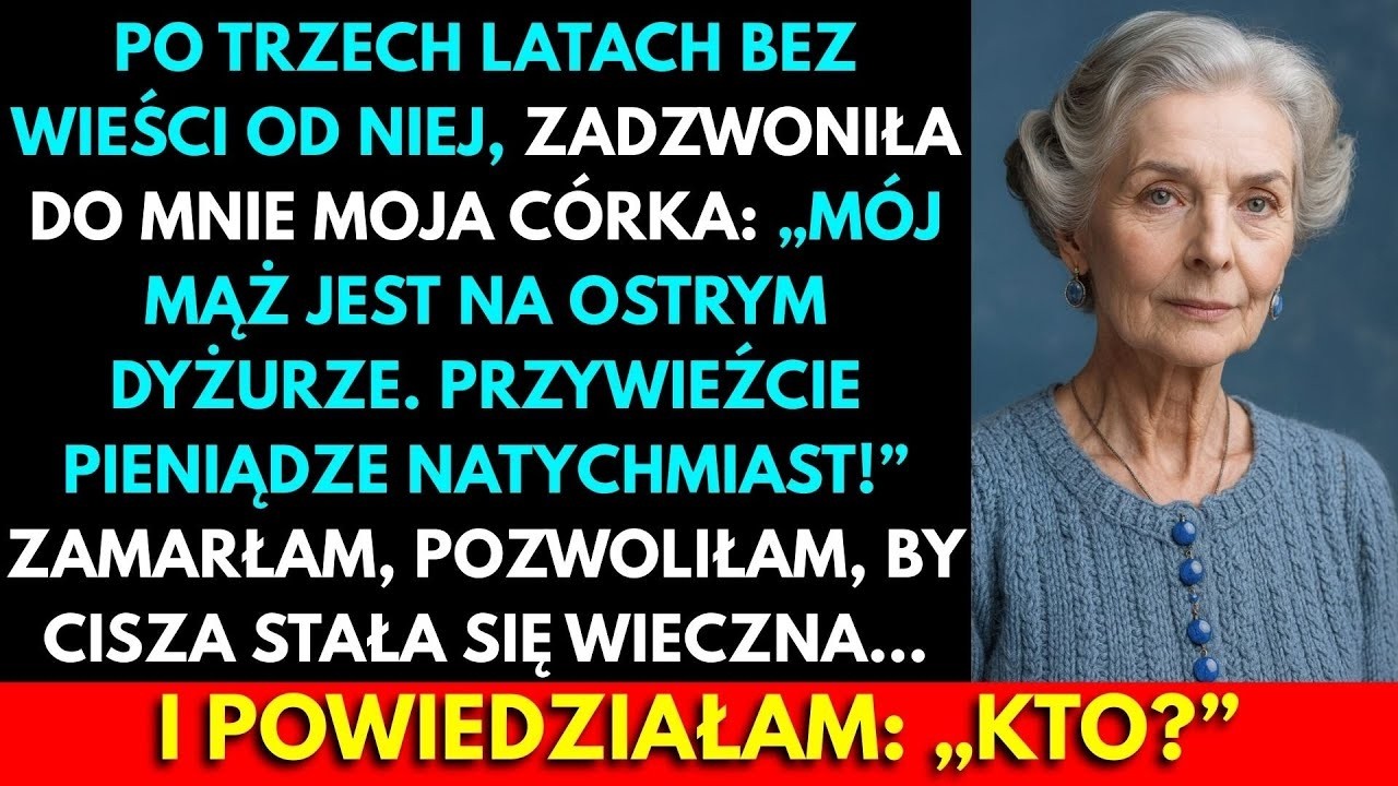 „Mamo, Piotr jest na SOR. Przywieź pieniądze.” Trzy lata ciszy i nagle ten głos w słuchawce. Stałam w kuchni, zmywarka huczała, a ja nie mogłam złapać tchu. Kasia wybrała milczenie, kiedy...