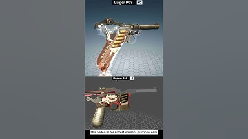 Luger P08 vs Mauser C96 🔫 Classic Pistol Showdown in Gaming #luger #classic #animation #reload #3d