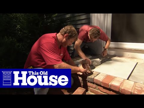 how to install a bluestone landing on a front entry this old house