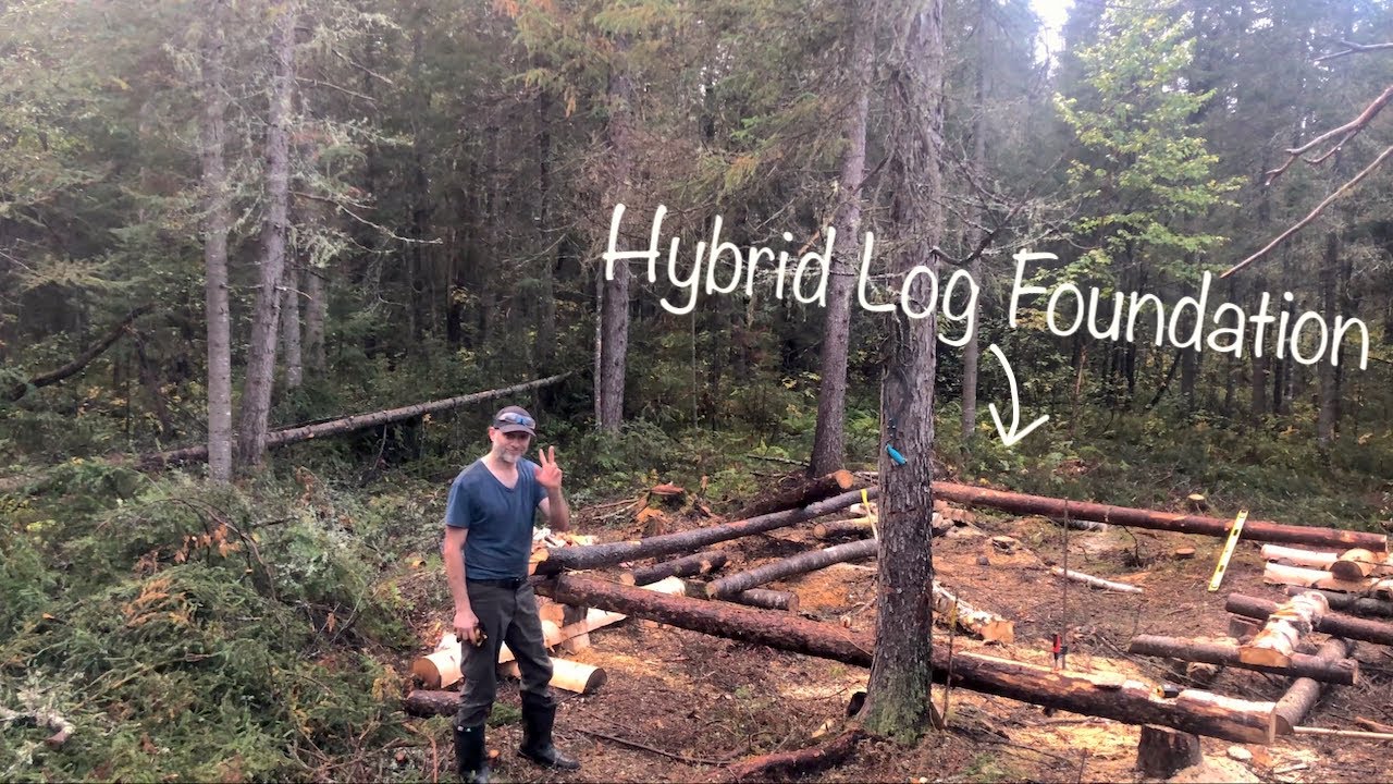 My First Off Grid Cabin Build in the Woods - Foundation: Part 1 # ...