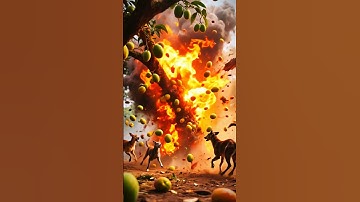 The Deer saved the mango plant from drying up by watering it 😭 #ai #tree #save #watering