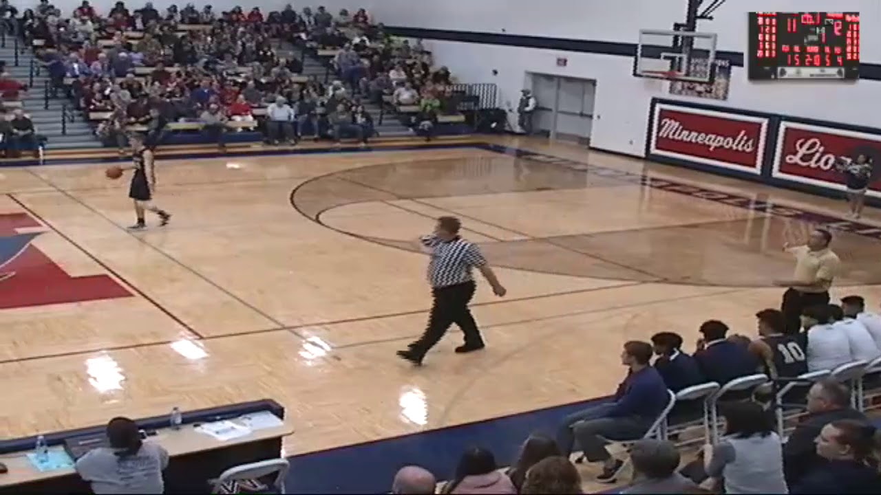 Minneapolis Kansas High School Boys Basketball vs Sacred Heart on 27