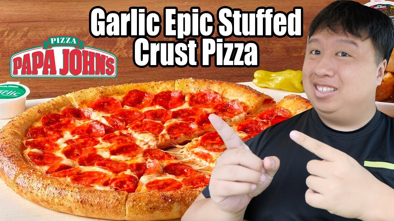 Introducing the Garlic Epic Stuffed Crust pizza 😍 #papajohns #pizza #