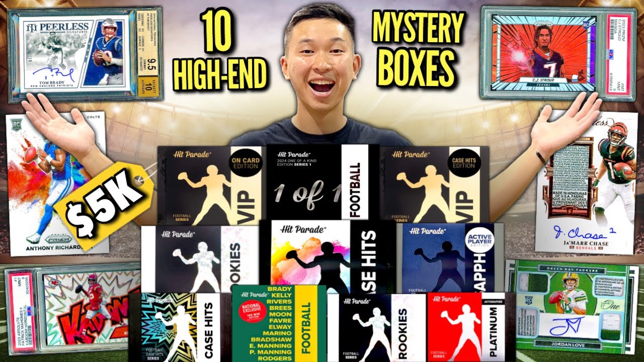 I OPENED 10 DIFFERENT HIGH-END MYSTERY BOXES FOR AN EPIC “CHASE CARD” HUNT ($5,000)! 😱🔥