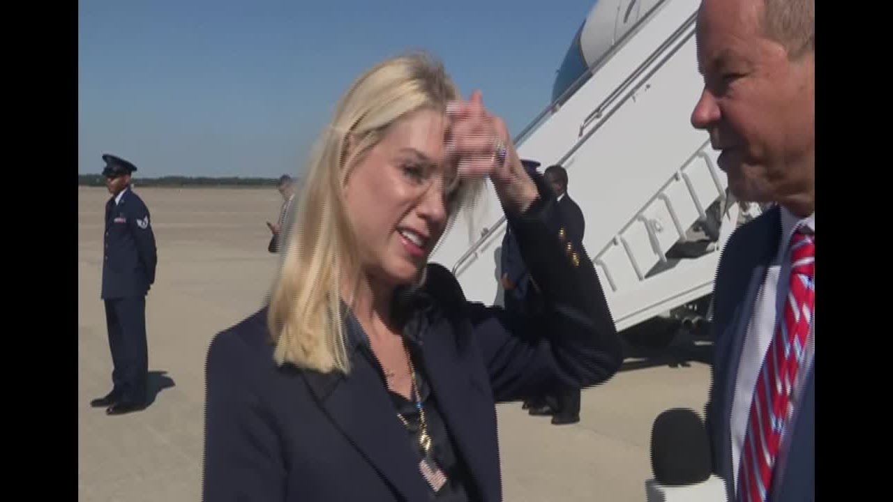 RAW FEED: Attorney General Pam Bondi talks to press before heading to ...