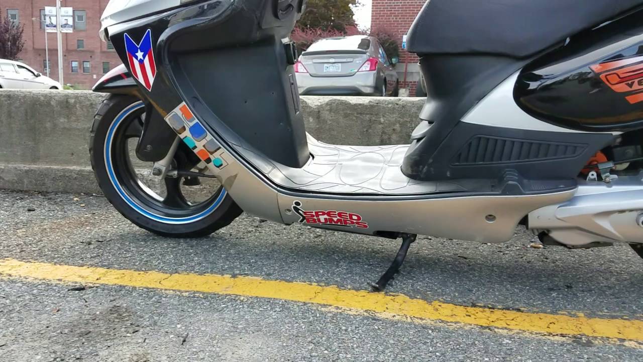 Gy6 150cc scooter custom system lowered to the ground YouTube