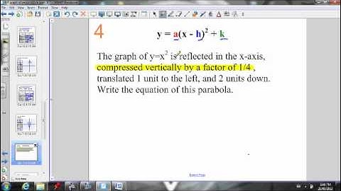 4.4 Day 1 - Graphing Parabolas in Vertex Form (Part 3)