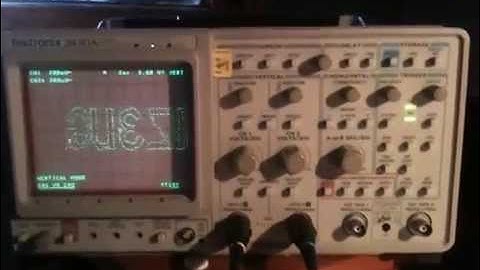 Writing my callsign on a Tektronix 2430A with the Arduino Due