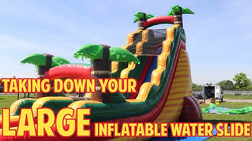 Taking Down Your Large Inflatable Water Slide