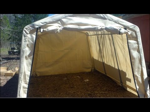 how to Harbor Frieght PORTABLE GARAGE - YouTube