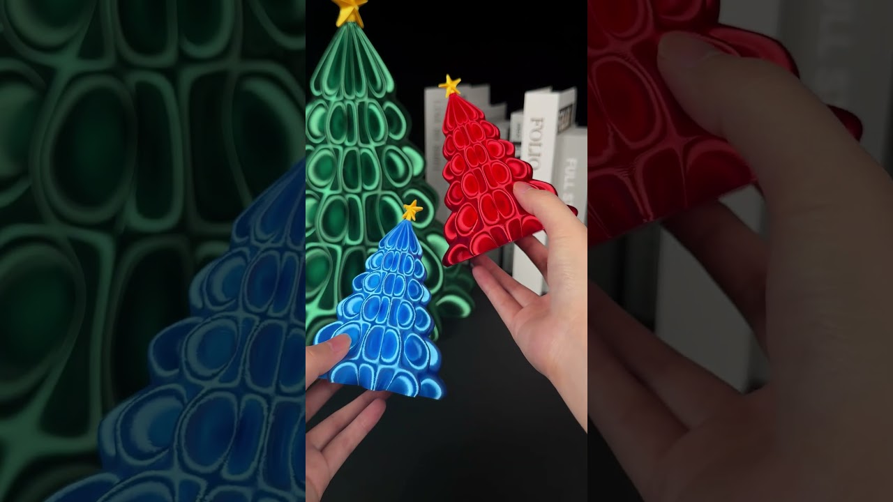 Watch the holiday magic unfold! 🎄✨ A Christmas tree coming to life, one layer at a time. 🌟🎁
