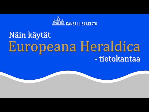 Näin käytät Europeana Heraldica -tietokantaa