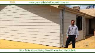 Using Steel Frame And Hardiplank - Granny Flats Builder Perth
