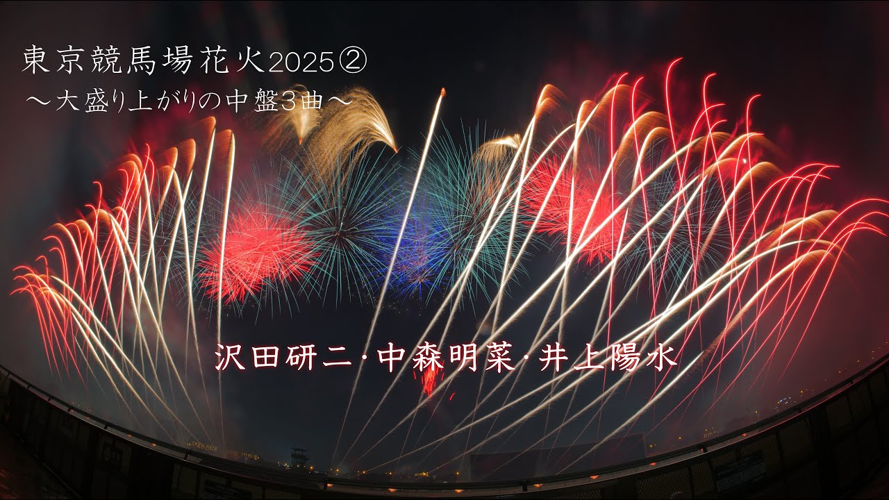 2025 東京競馬場花火②大盛り上がりの中盤３曲　#fireworks #花火 #府中