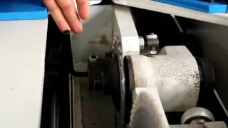 Auto panel saw- Scorer saw blade adjustment