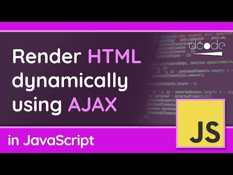 Render HTML Dynamically Using AJAX - JavaScript Tutorial