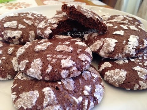 Galletas arrugadas de Chocolate - Crinkle cookie - Recetas by Fany