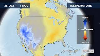 Information Monthly temperature forecast for the USA 10/16/2026 Update