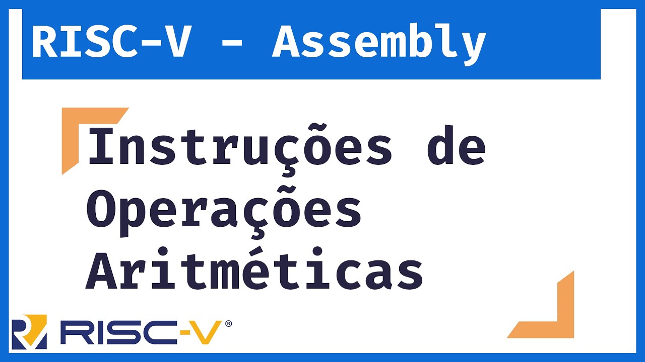 RISC-V - Me Salva Linguagem Assembly: Instruções do RISC-V - Operações ...