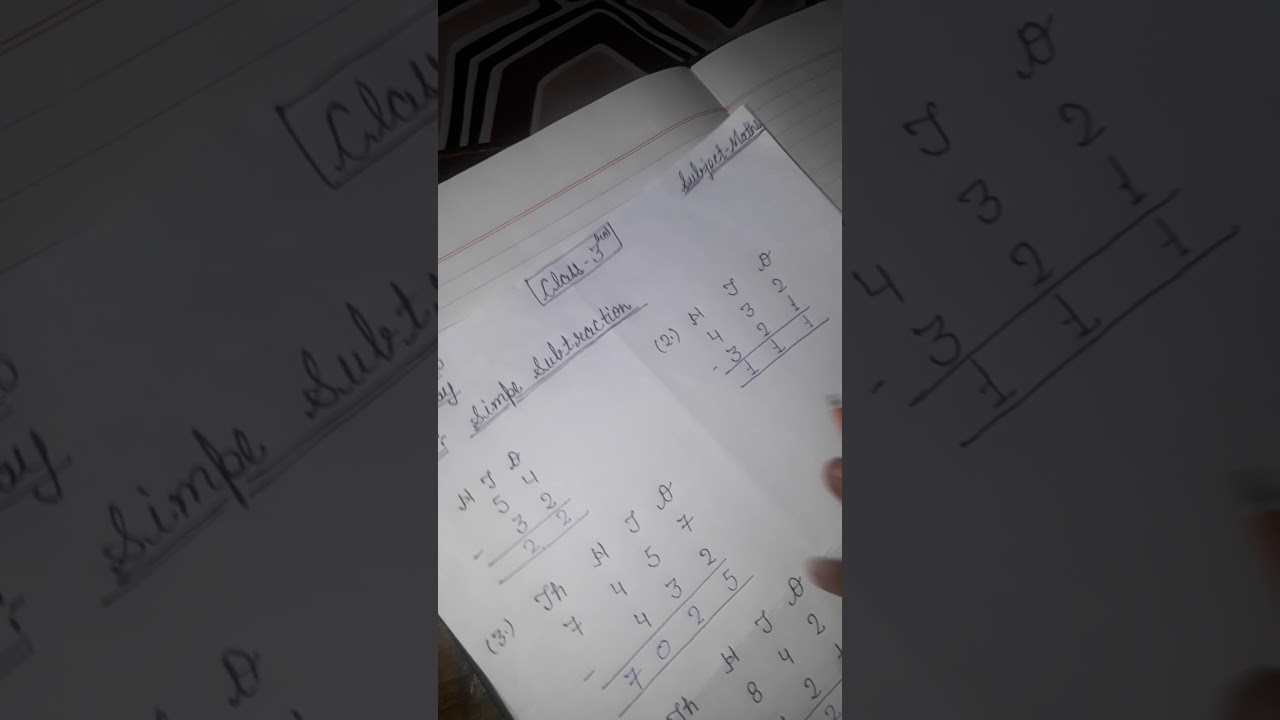 Simple Subtraction. - YouTube