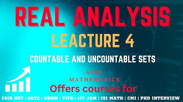 Countable and uncountable sets | Lecture 4 Real Analysis