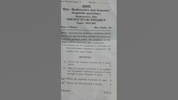 msc mathematics 3rd sem igu University question paper July 2022