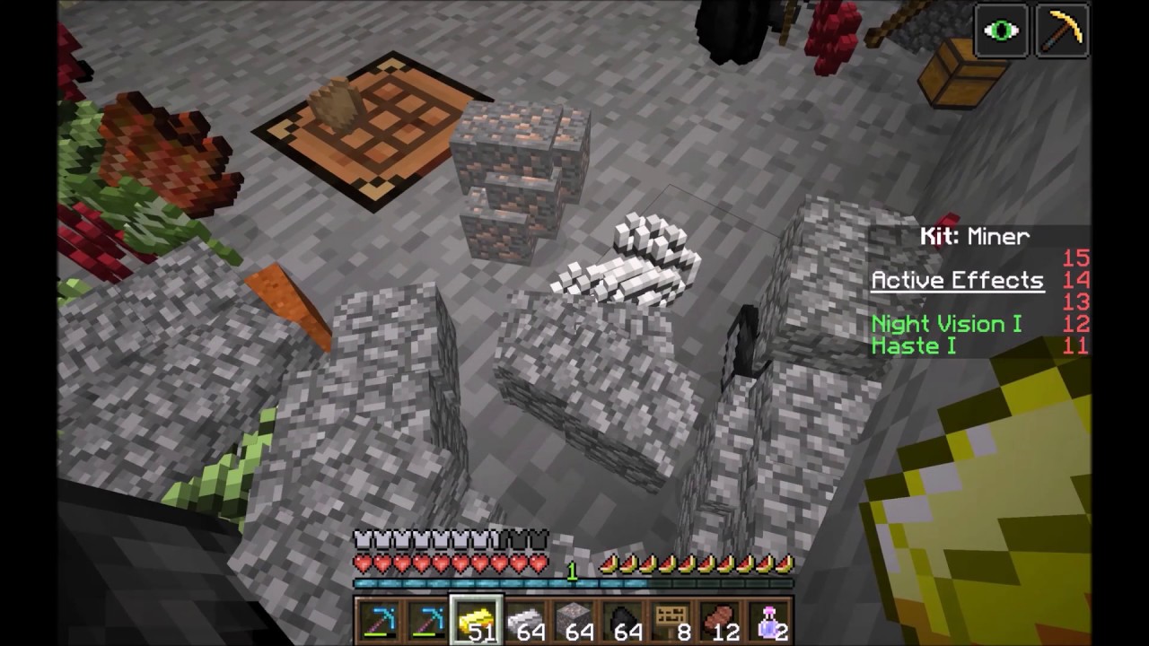 blockmania / ezpvp - raiding an underground team base - YouTube