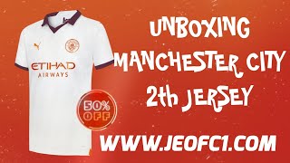 Manchester city away jersey 23/24 fan version  Alvarez from JEOFC1 || Unboxing review