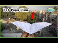 Bat paper airplane flapping wings  how to make bat paper plane  paper planes  origami airplane