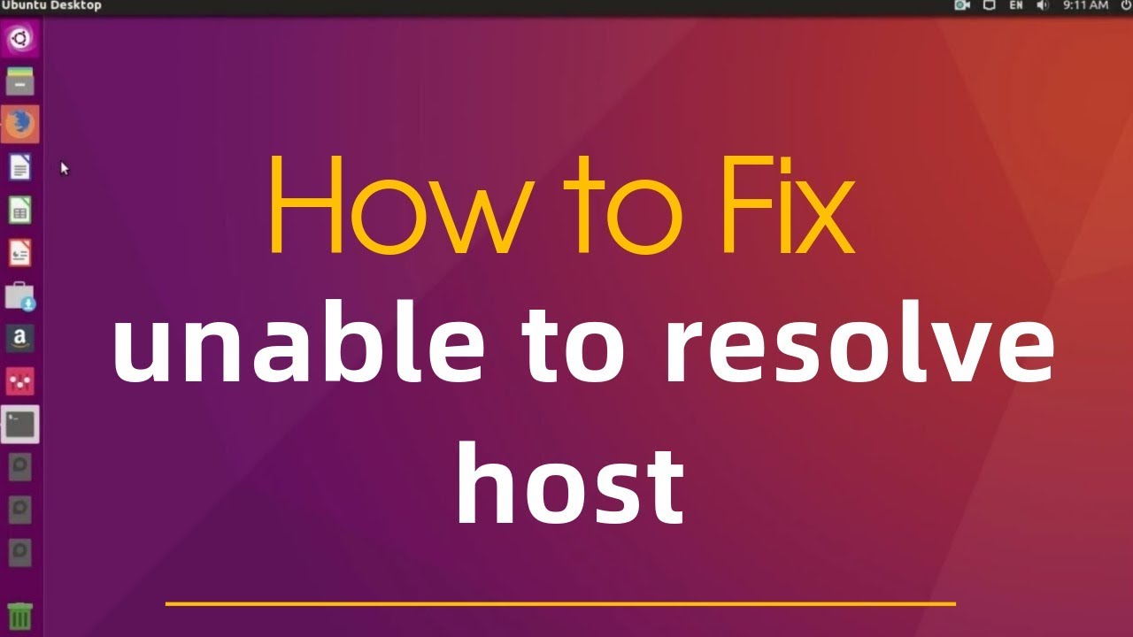 How to fix error "unable to resolve host"  YouTube