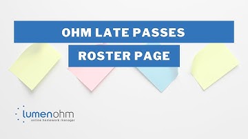 OHM Late Passes - Management within the roster page